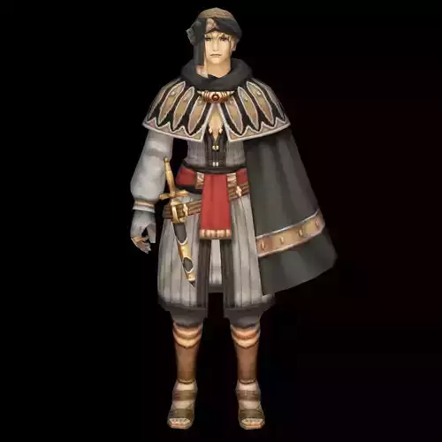 Final Fantasy XI Persian Warrior Low-poly 3D model