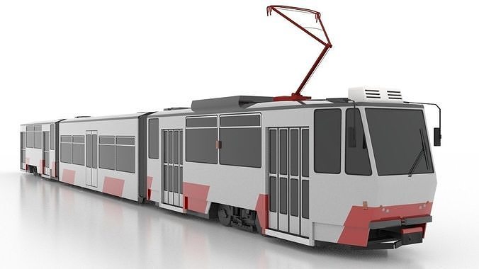 Tatra KT6TM Low Low-poly 3D model