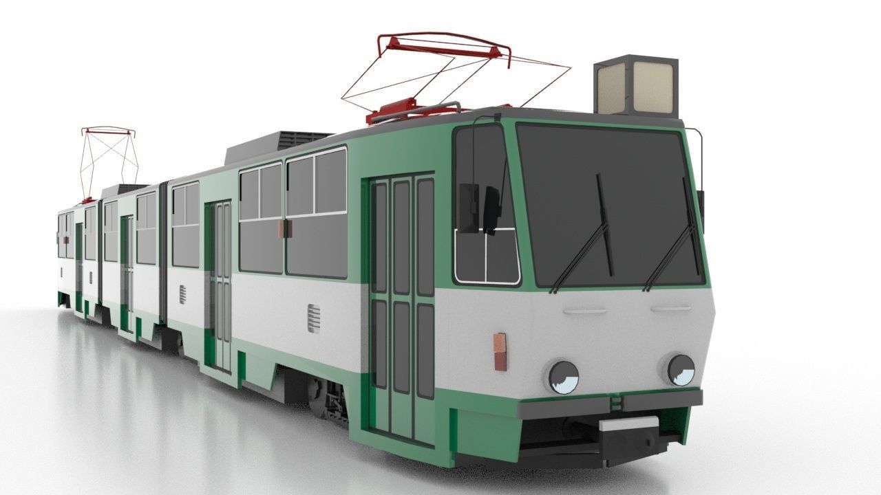 Tatra KT8D5 Low Low-poly 3D model_4