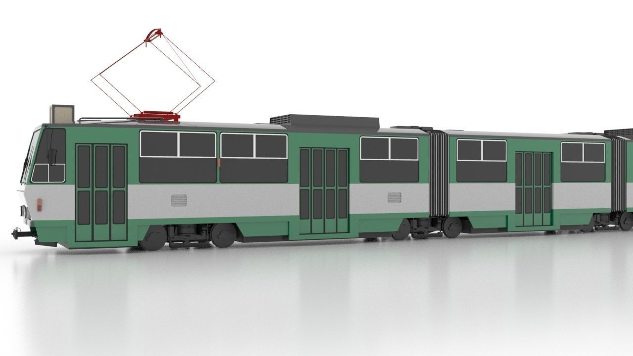 Tatra KT8D5 Low Low-poly 3D model_2
