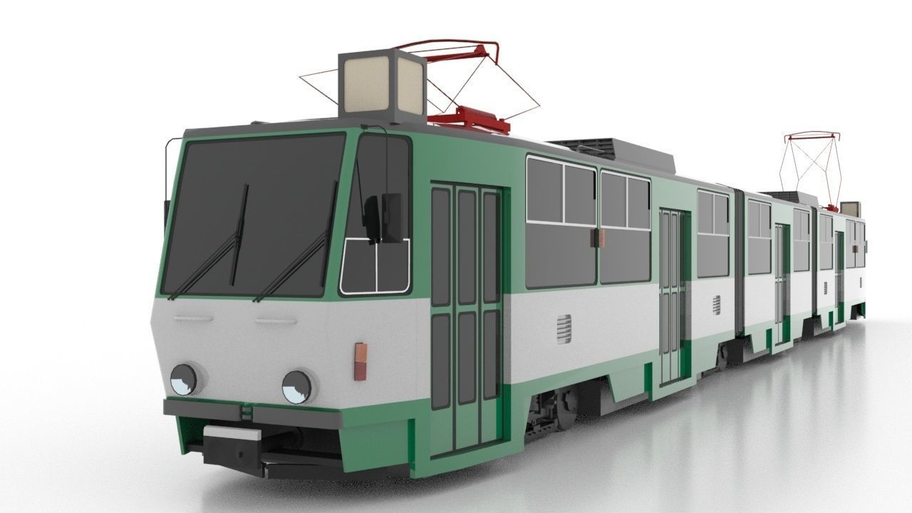 Tatra KT8D5 Low Low-poly 3D model_5