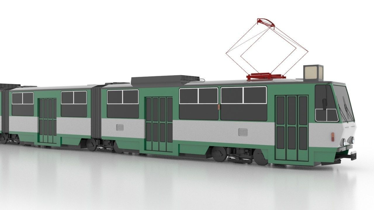 Tatra KT8D5 Low Low-poly 3D model_7