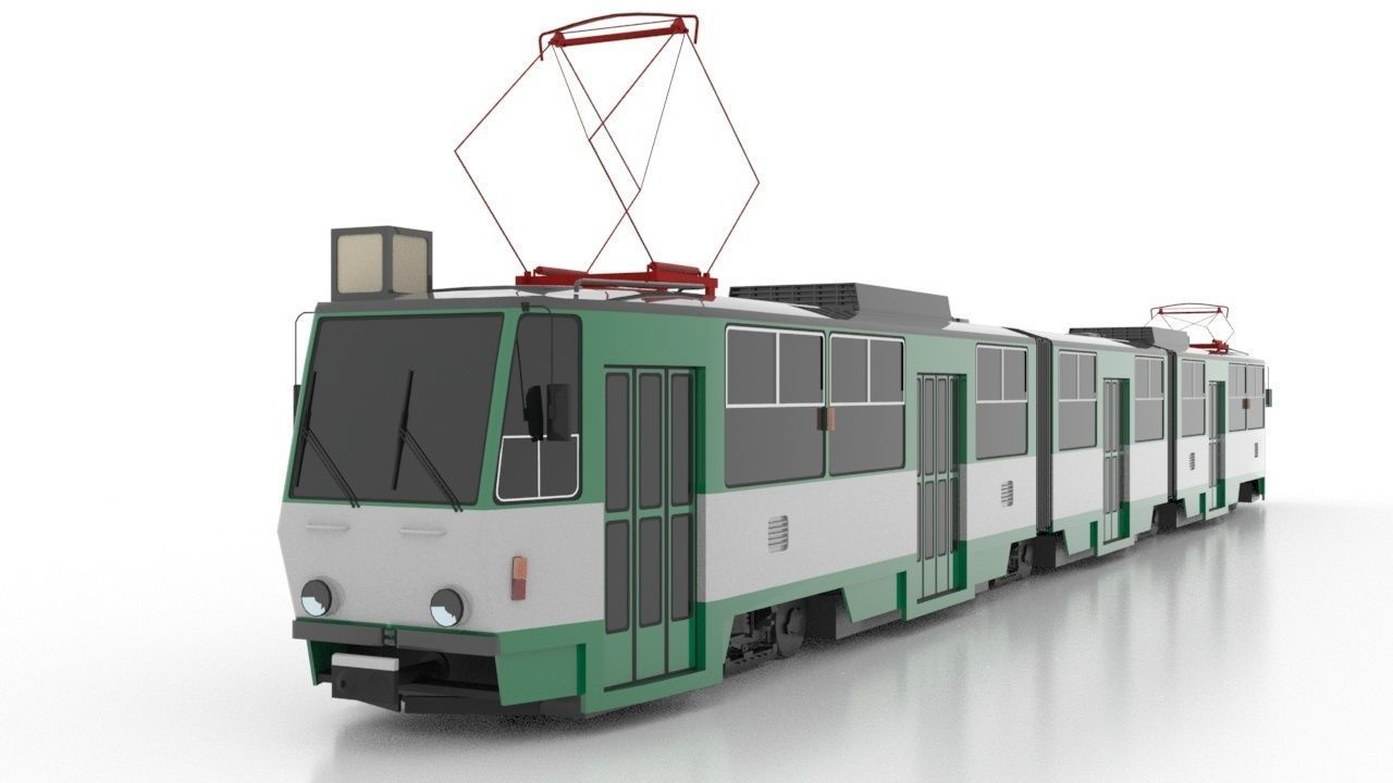 Tatra KT8D5 Low Low-poly 3D model_1