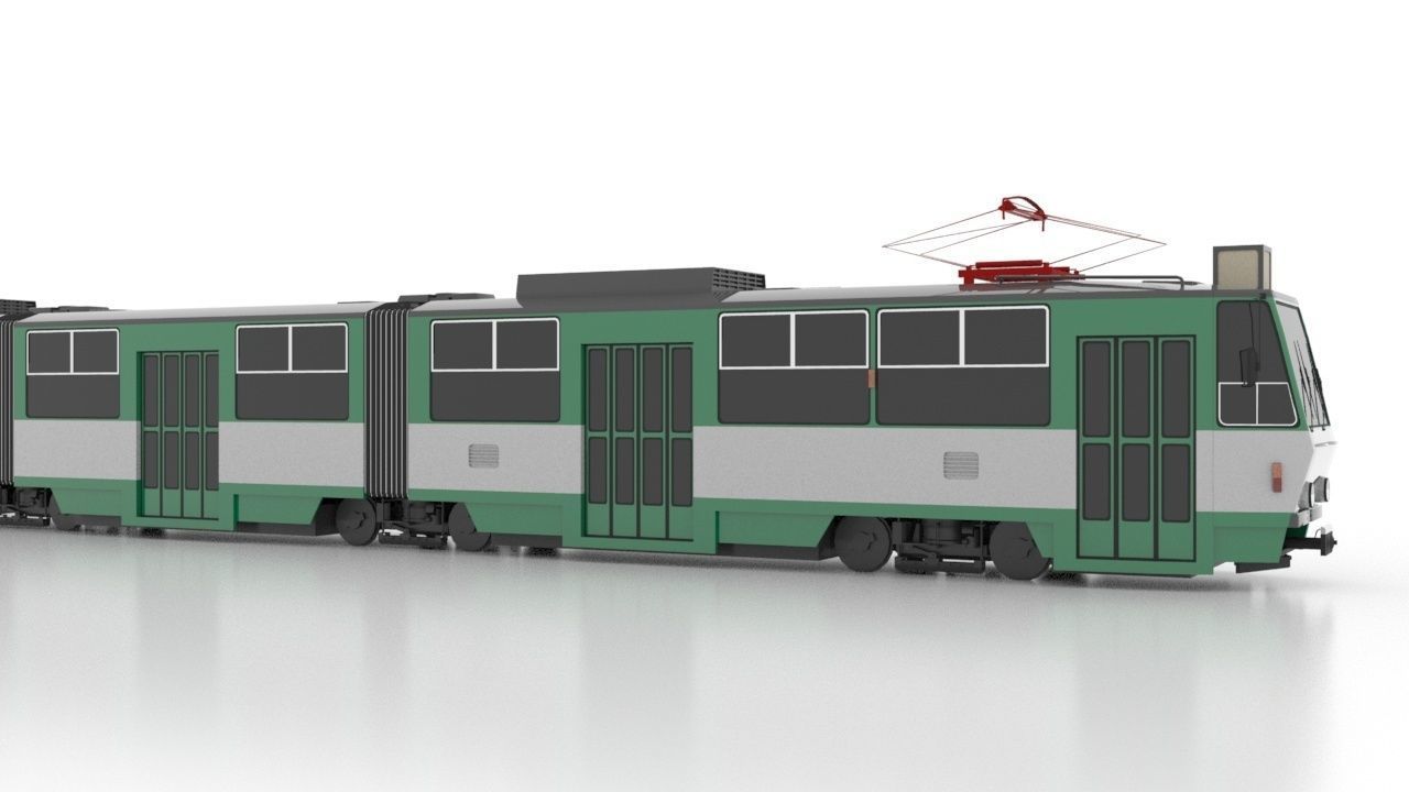 Tatra KT8D5 Low Low-poly 3D model_3
