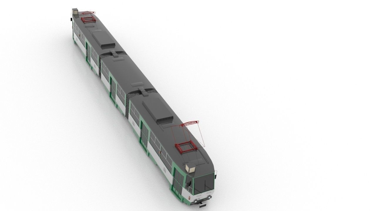 Tatra KT8D5 Low Low-poly 3D model_8