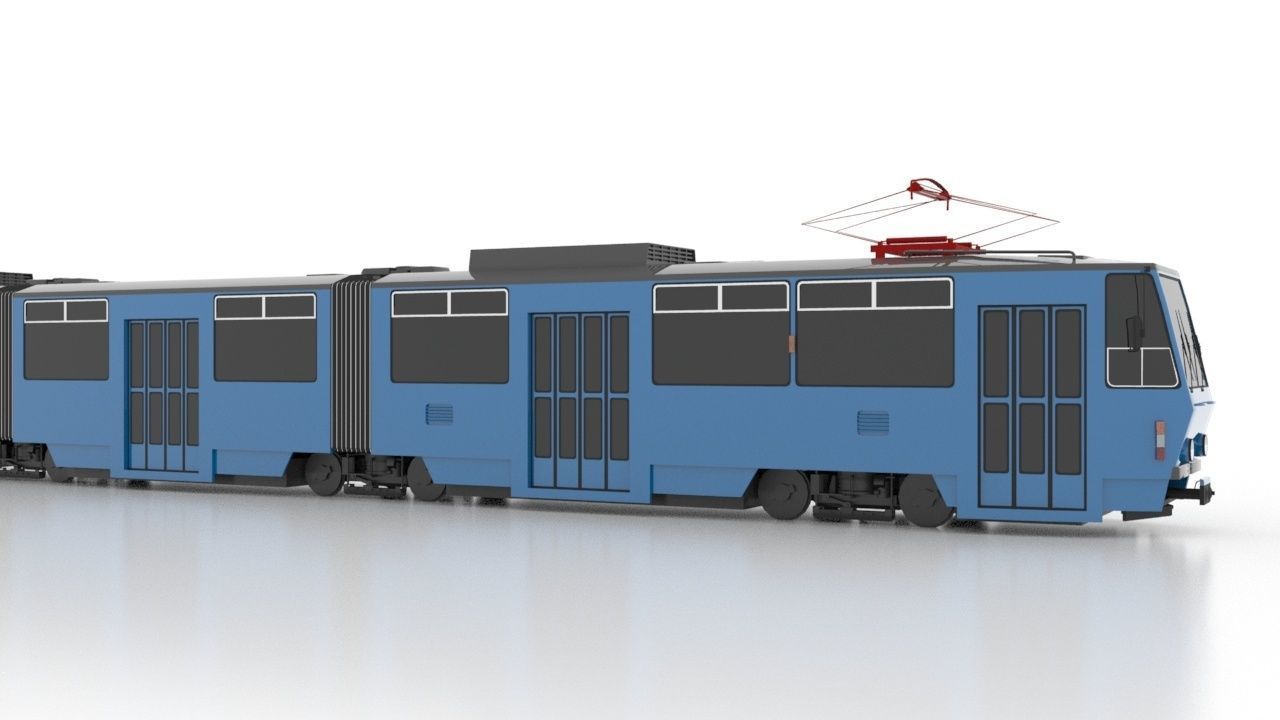 Tatra KT8D5SU Low Low-poly 3D model_3