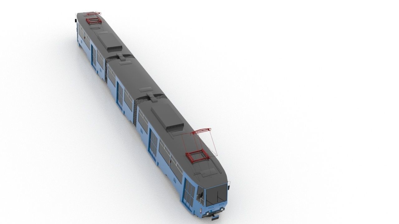 Tatra KT8D5SU Low Low-poly 3D model_8