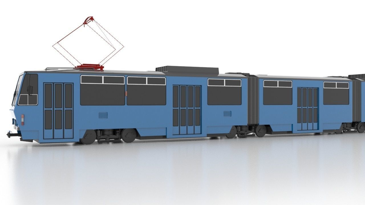 Tatra KT8D5SU Low Low-poly 3D model_2