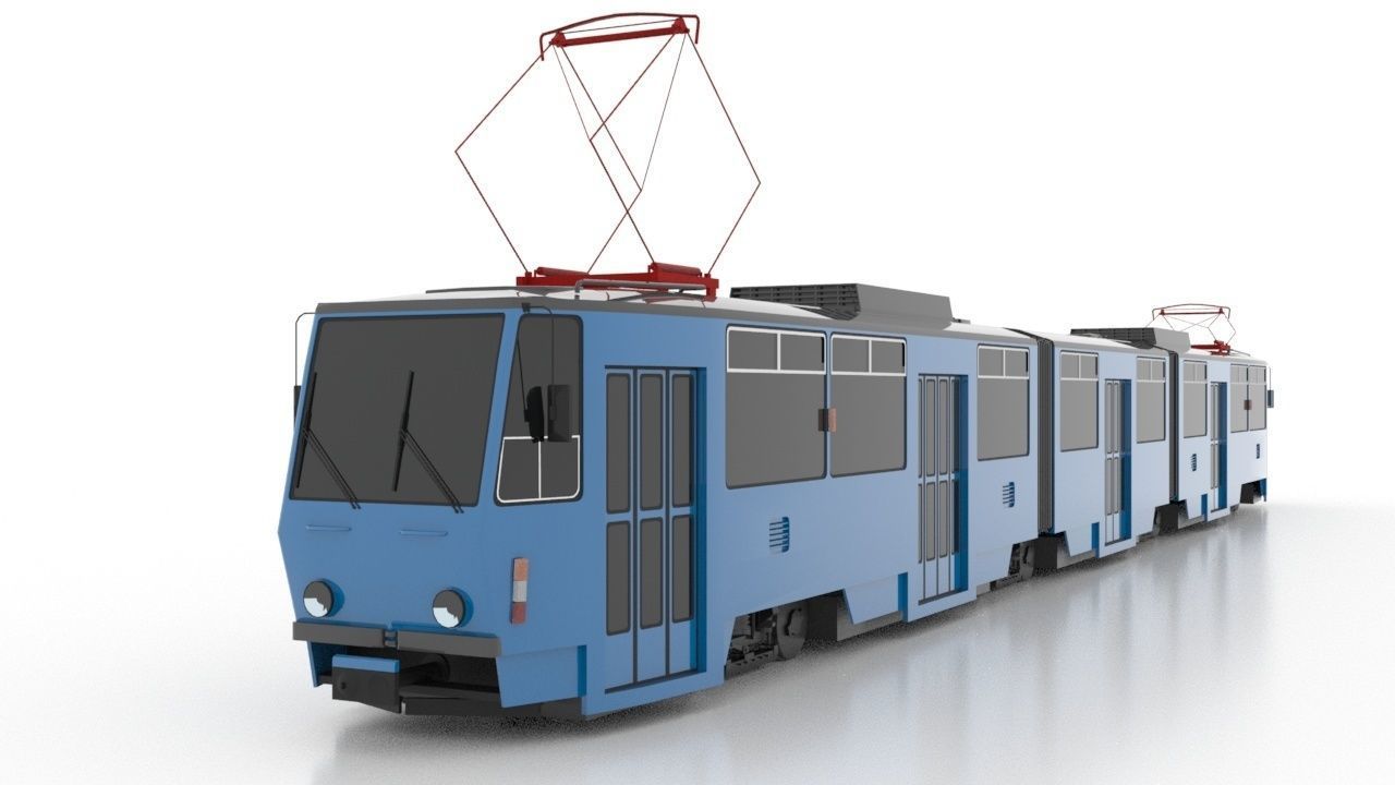 Tatra KT8D5SU Low Low-poly 3D model_1