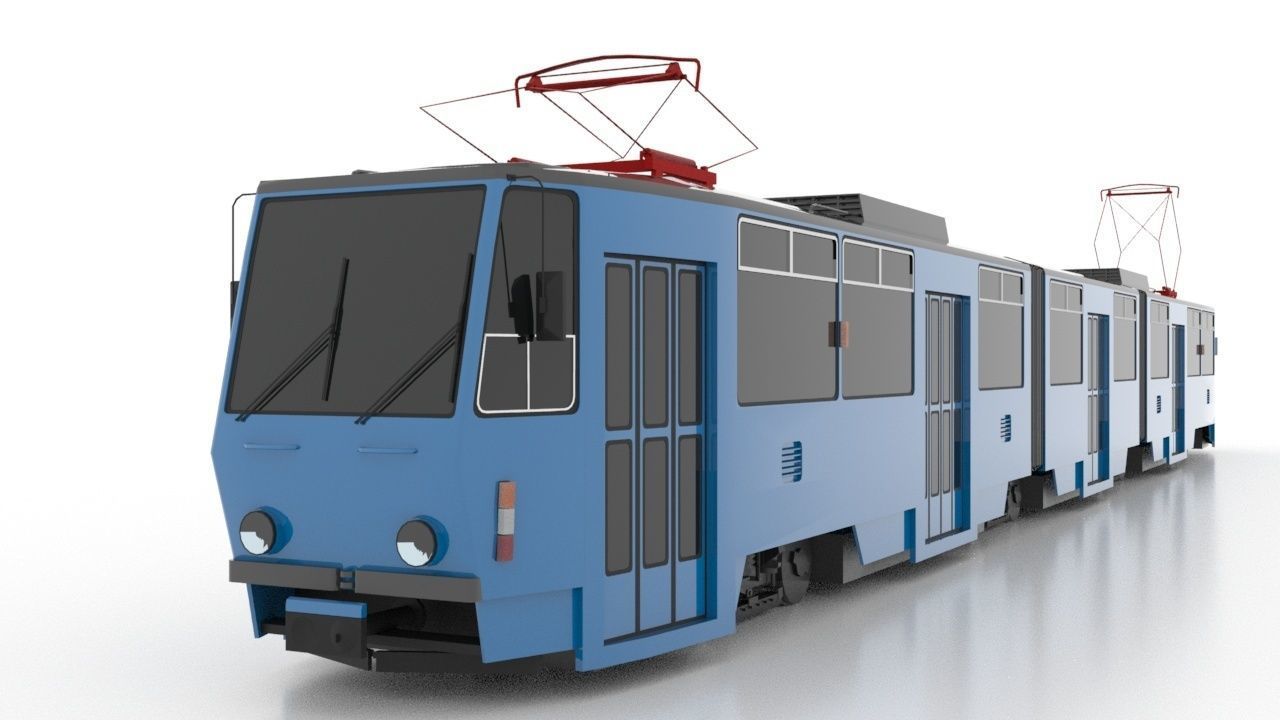 Tatra KT8D5SU Low Low-poly 3D model_5