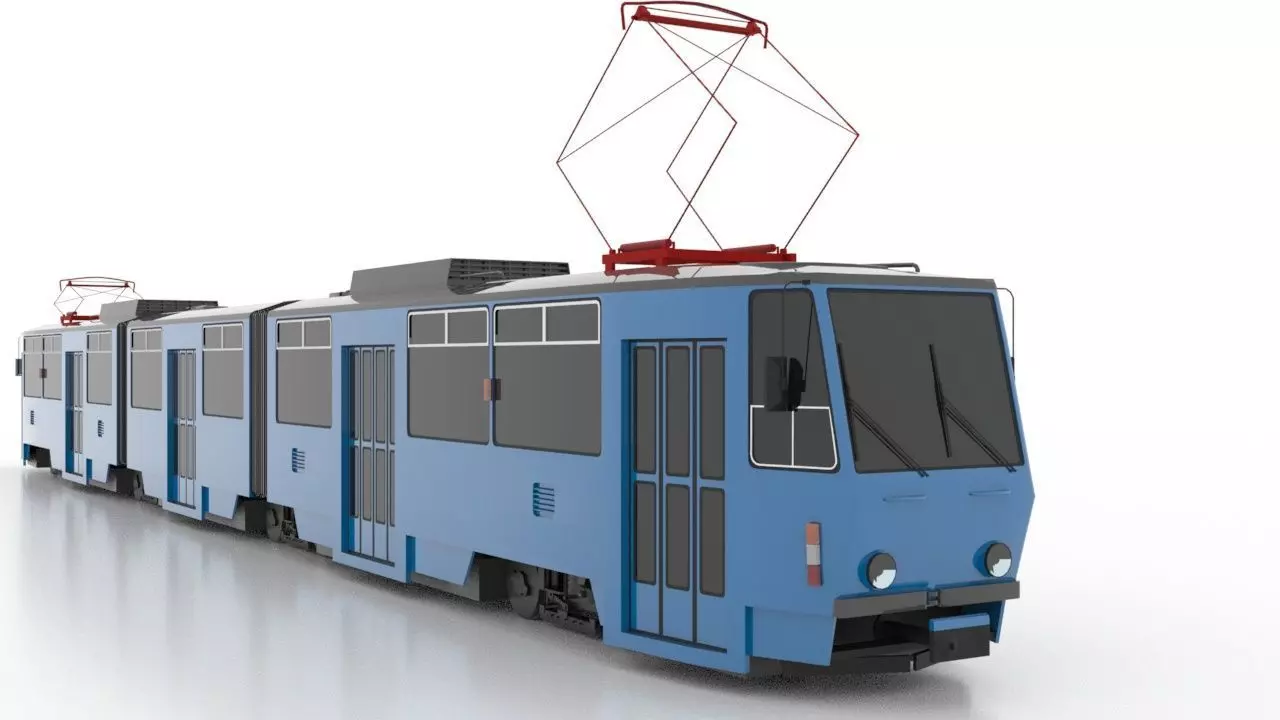 Tatra KT8D5SU Low Low-poly 3D model_0