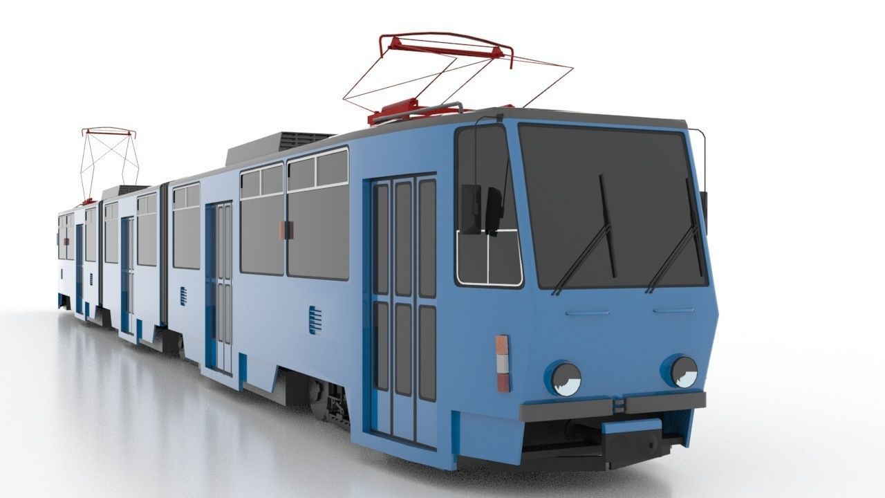 Tatra KT8D5SU Low Low-poly 3D model_4