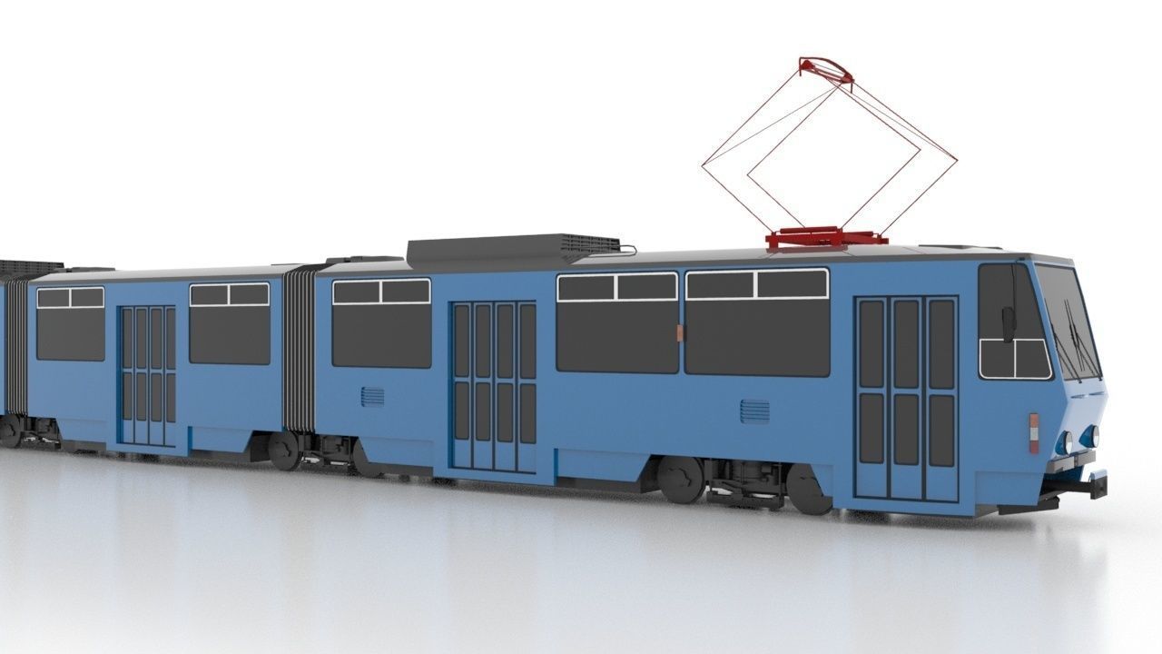 Tatra KT8D5SU Low Low-poly 3D model_7