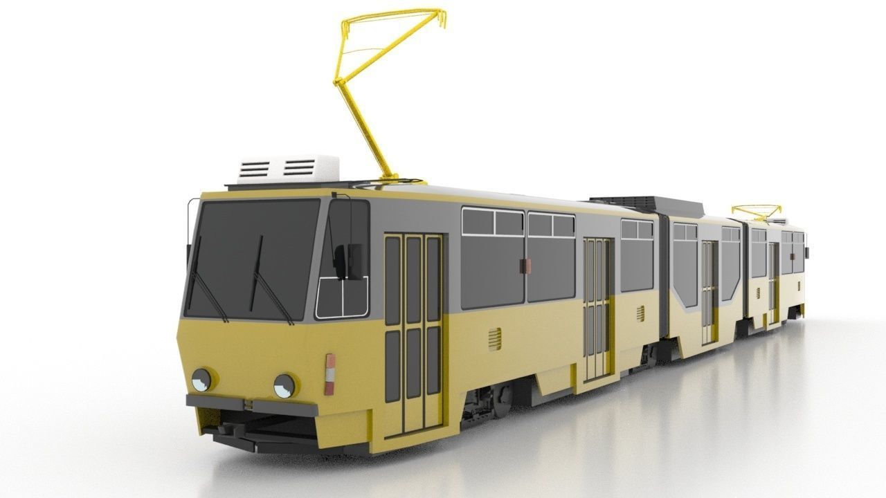 Tatra KT8D5R-N2P Low Low-poly 3D model_1