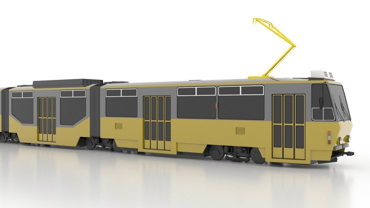Tatra KT8D5R-N2P Low Low-poly 3D model_7