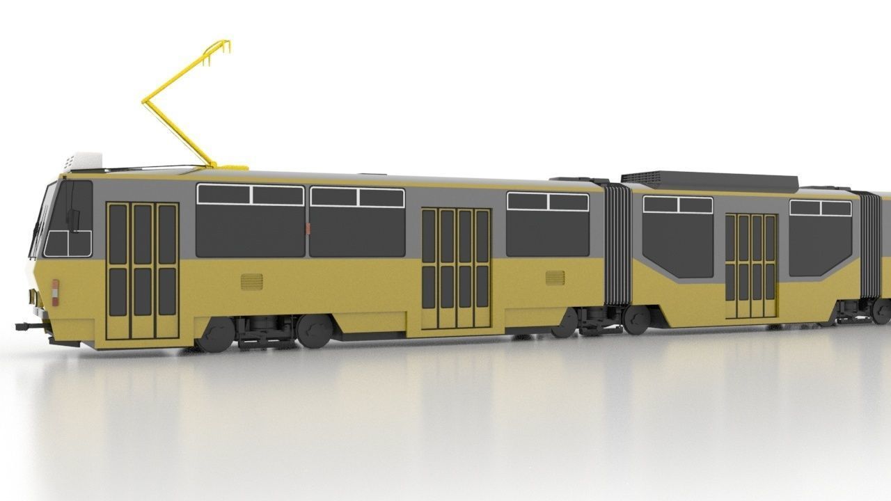 Tatra KT8D5R-N2P Low Low-poly 3D model_2