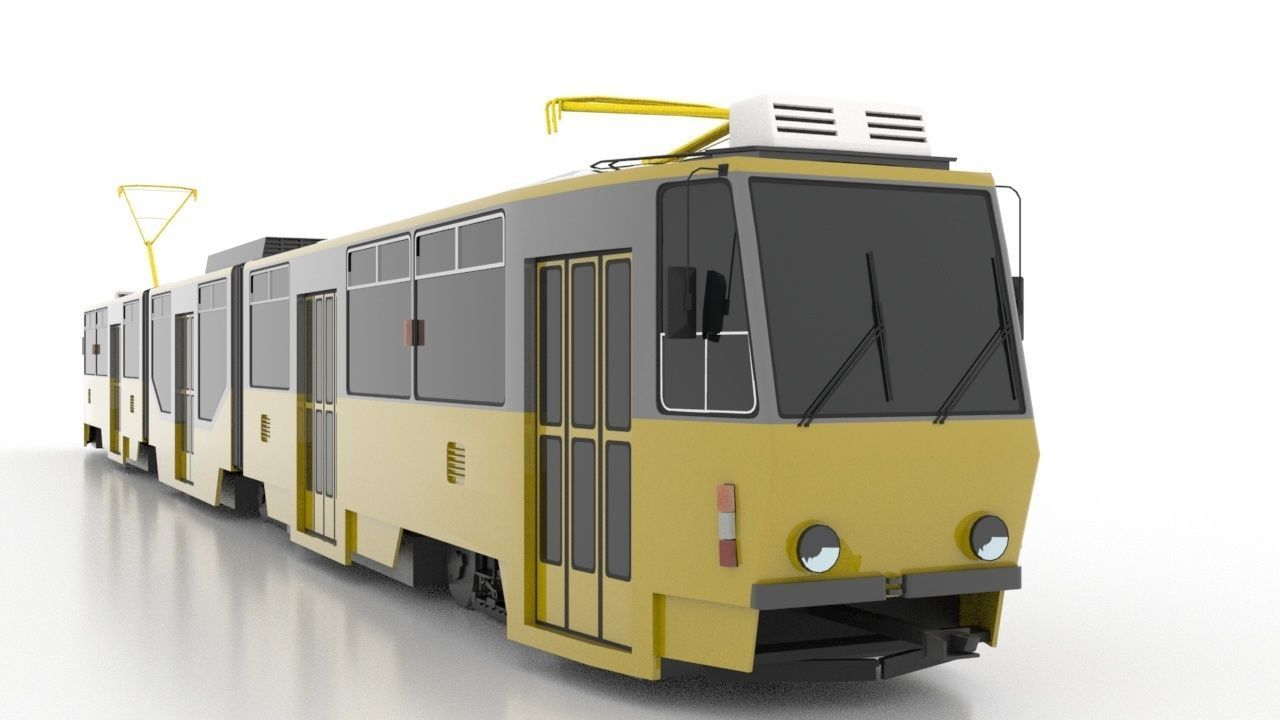 Tatra KT8D5R-N2P Low Low-poly 3D model_4