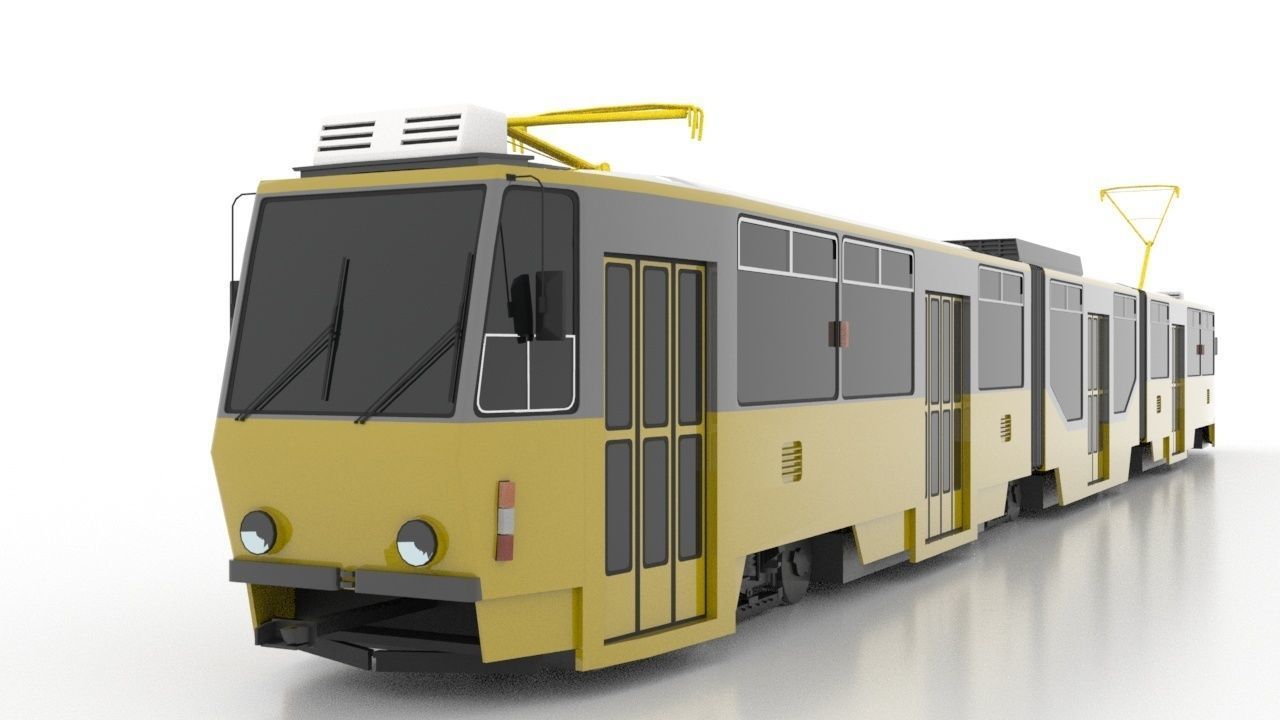 Tatra KT8D5R-N2P Low Low-poly 3D model_5