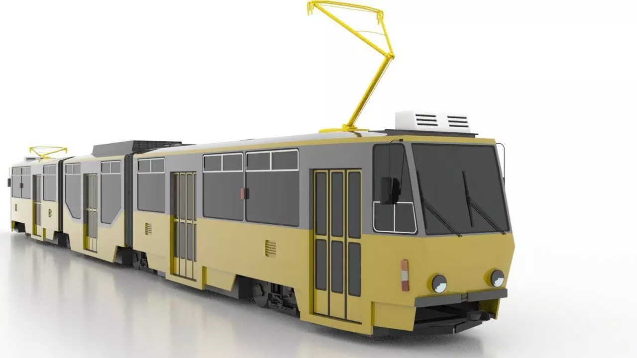 Tatra KT8D5R-N2P Low Low-poly 3D model_0