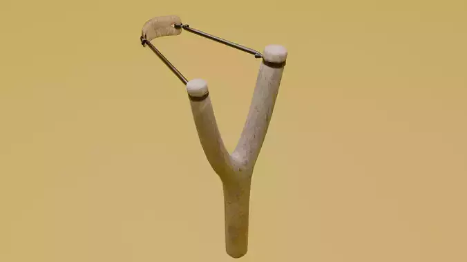 Wooden Slingshot 3d
