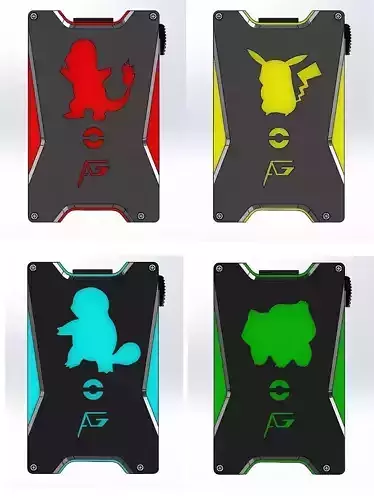 SMART CARD WALLET WITH POKEMON  JAMES WEB  PLAIN CARD WALLET