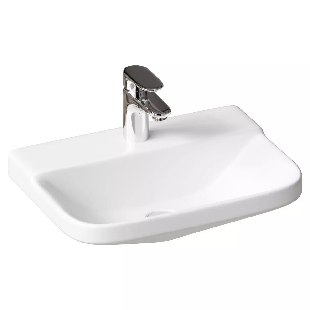 Hanging sink Duravit P3 Comforts 0716450000 3D model_0