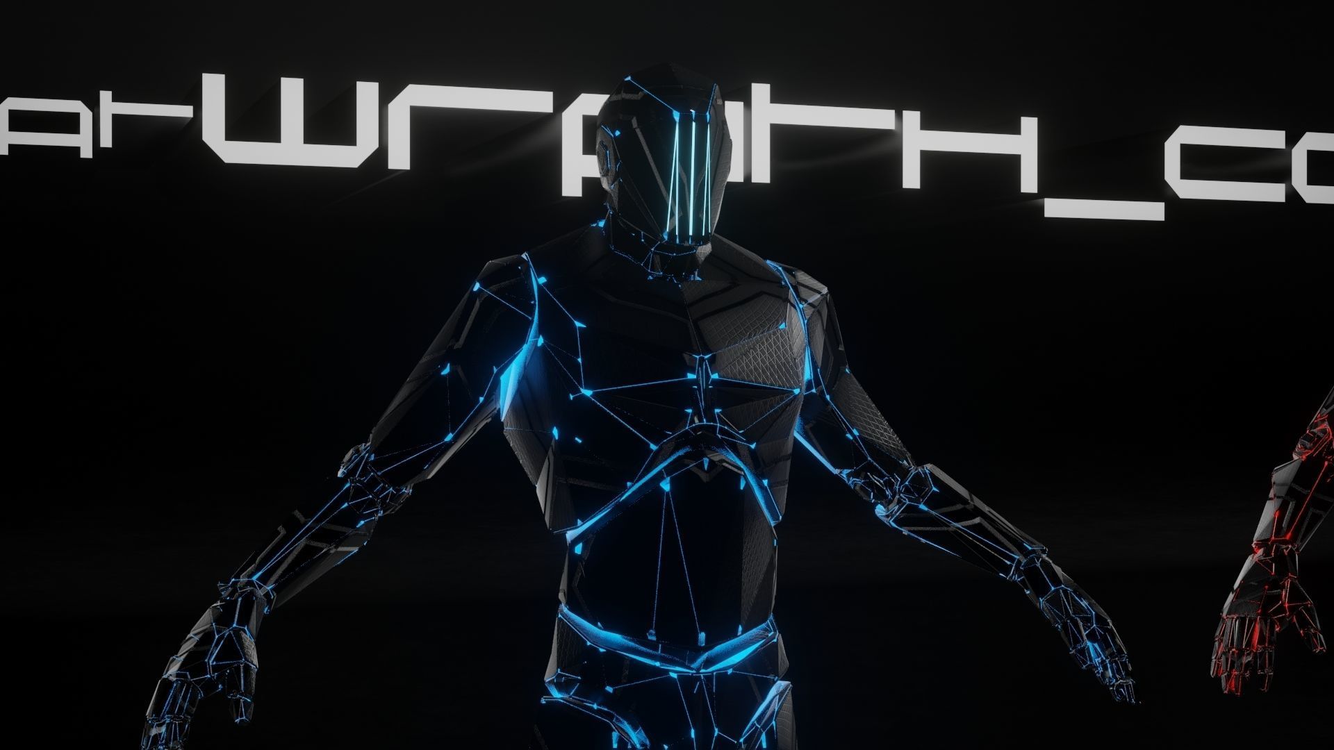 4 Androids Pack Download High Quality 3d Model Original Design Free low-poly 3D model_3