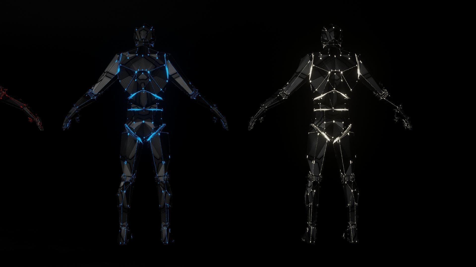 4 Androids Pack Download High Quality 3d Model Original Design Free low-poly 3D model_6