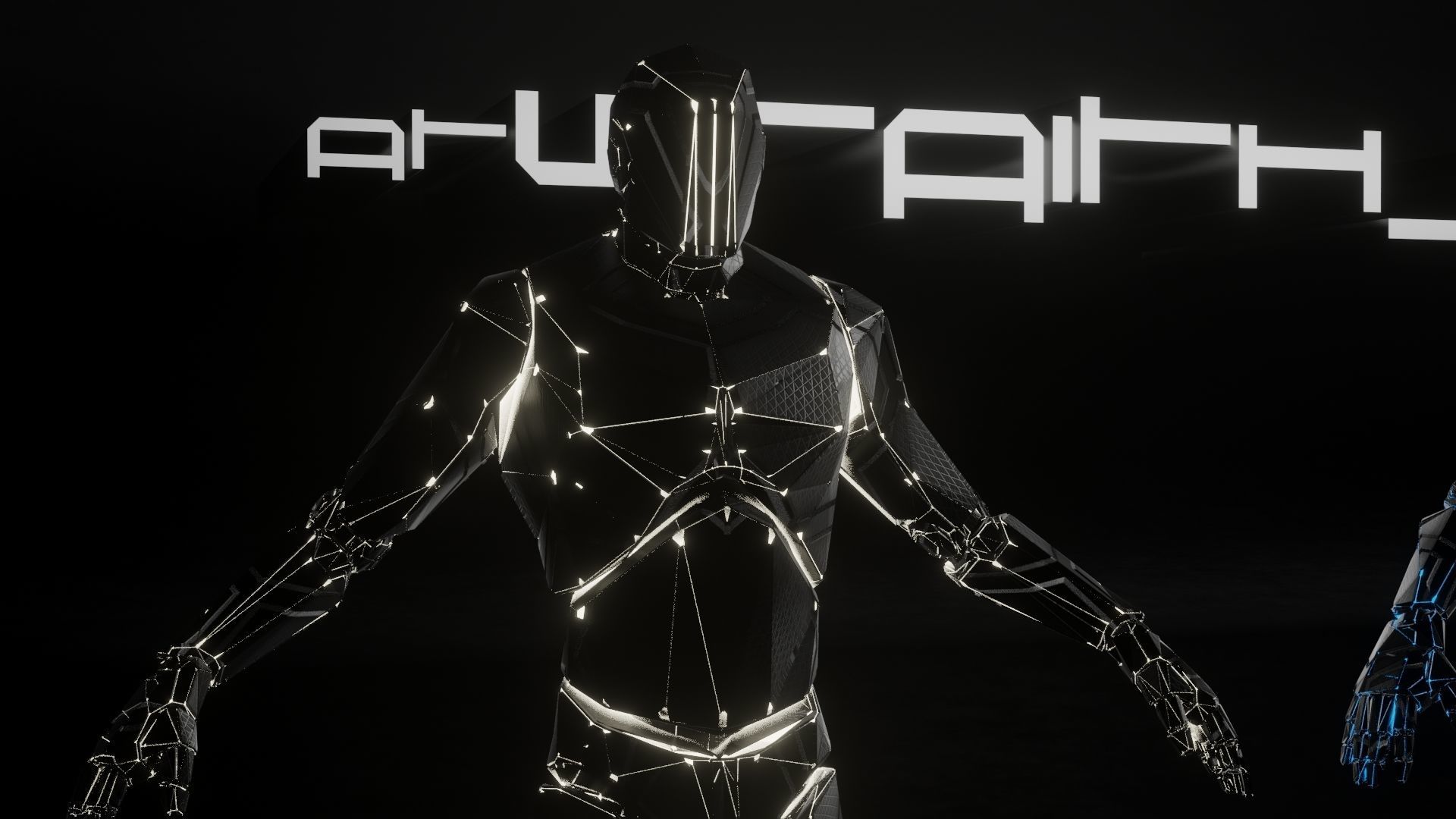 4 Androids Pack Download High Quality 3d Model Original Design Free low-poly 3D model_2