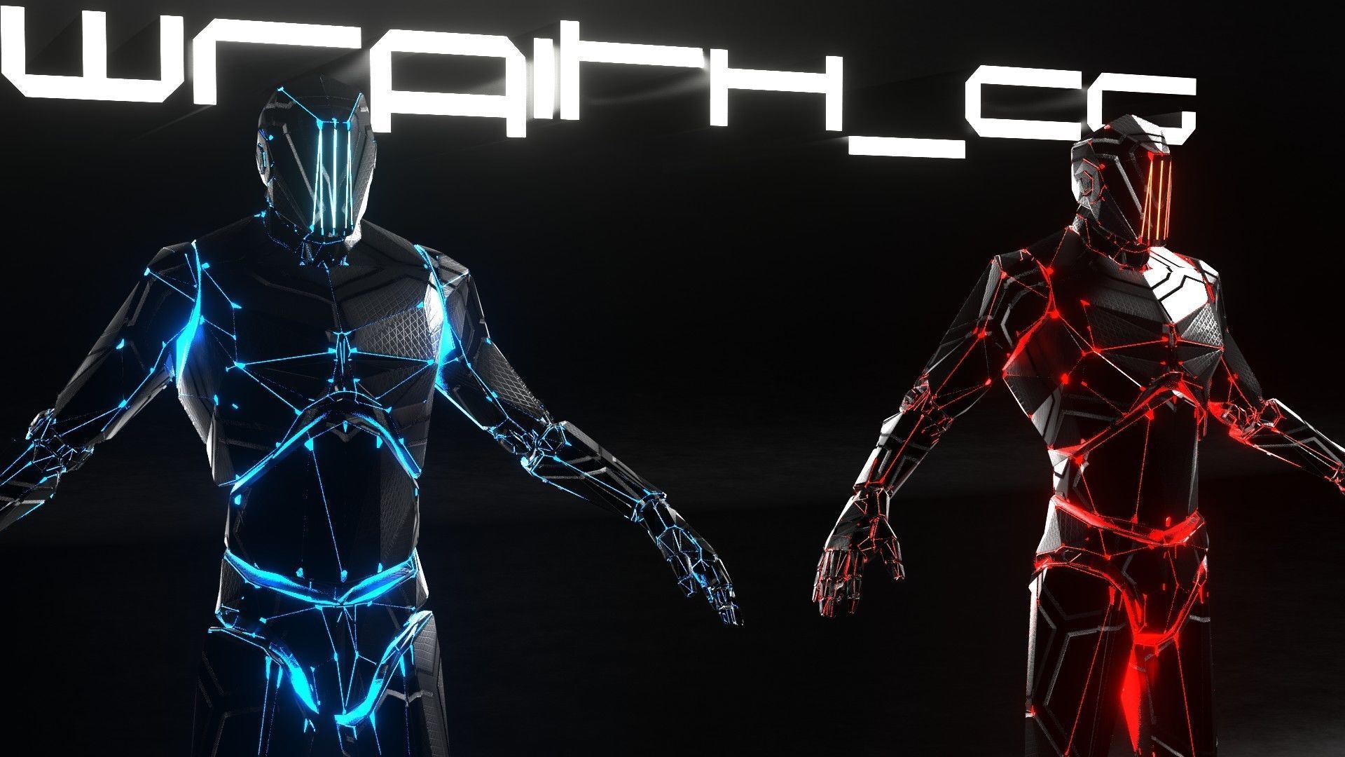 4 Androids Pack Download High Quality 3d Model Original Design Free low-poly 3D model_5