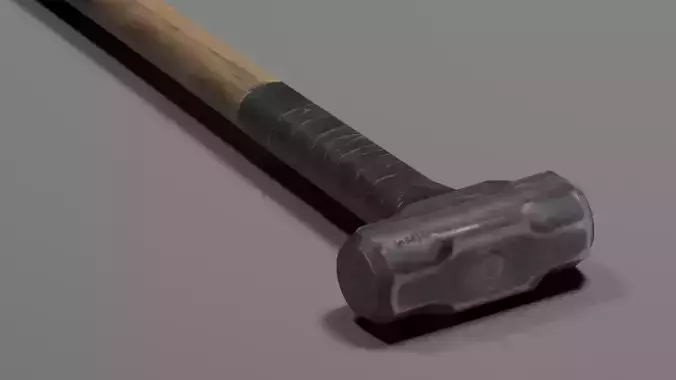 Sledgehammer Taped Low-poly 3D model