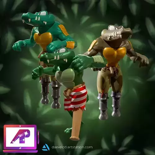DKC2 Klomp and Kaboing