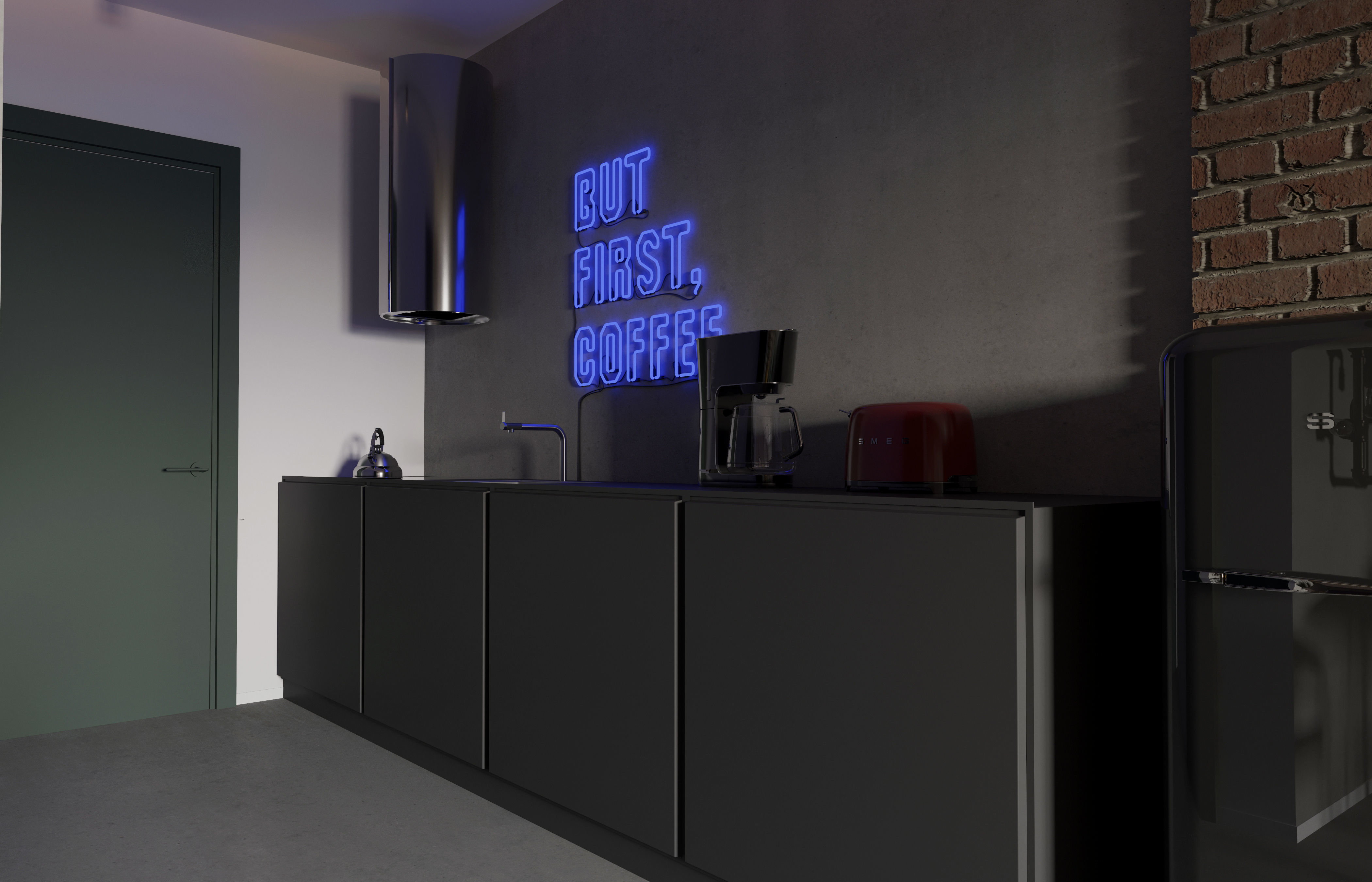 loft interior design 3D model_4