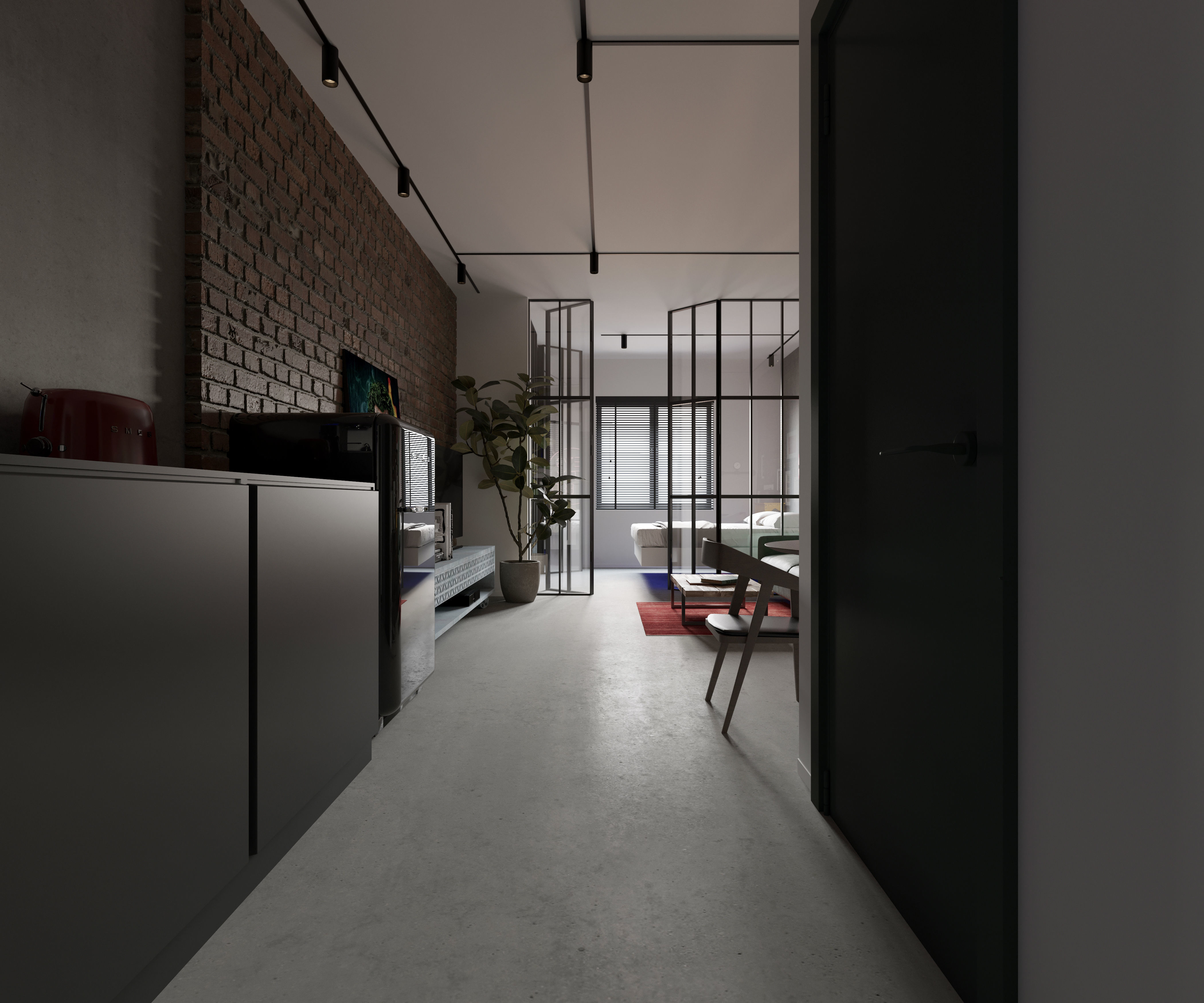 loft interior design 3D model_6