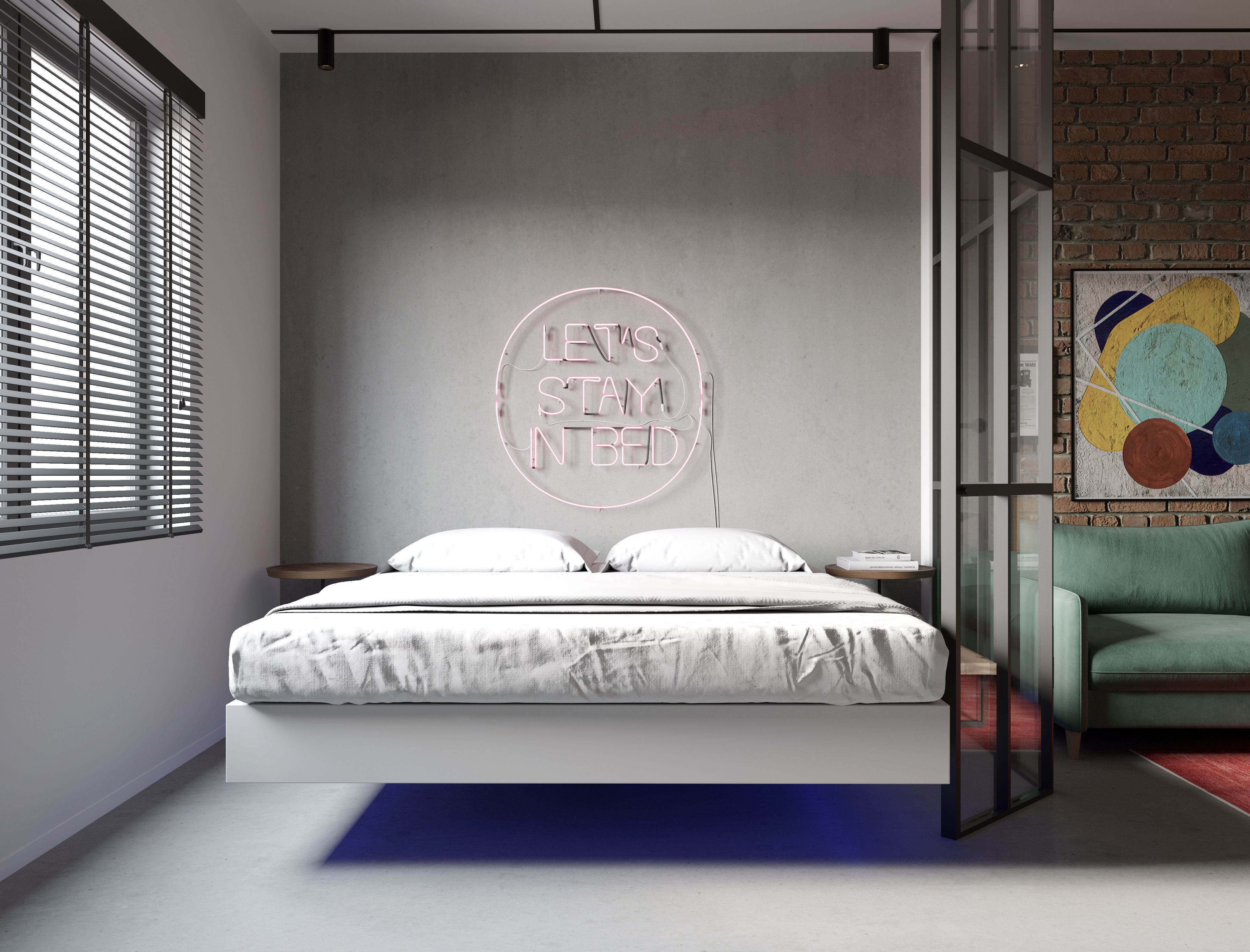 loft interior design 3D model_5