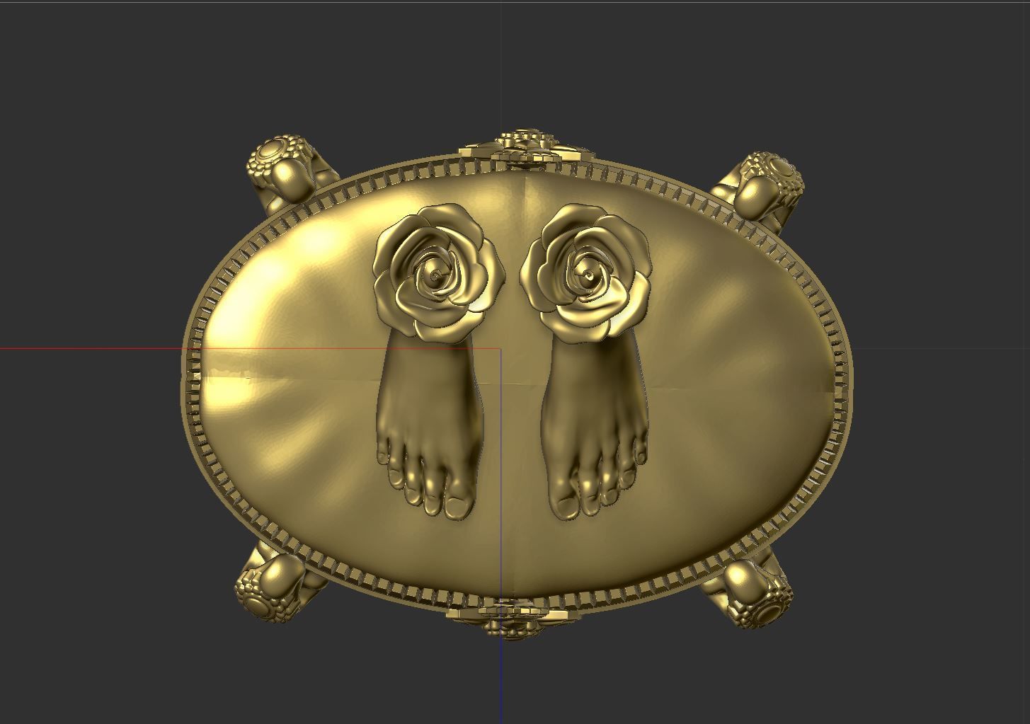 Laxmi charan paduka 3D print model_7