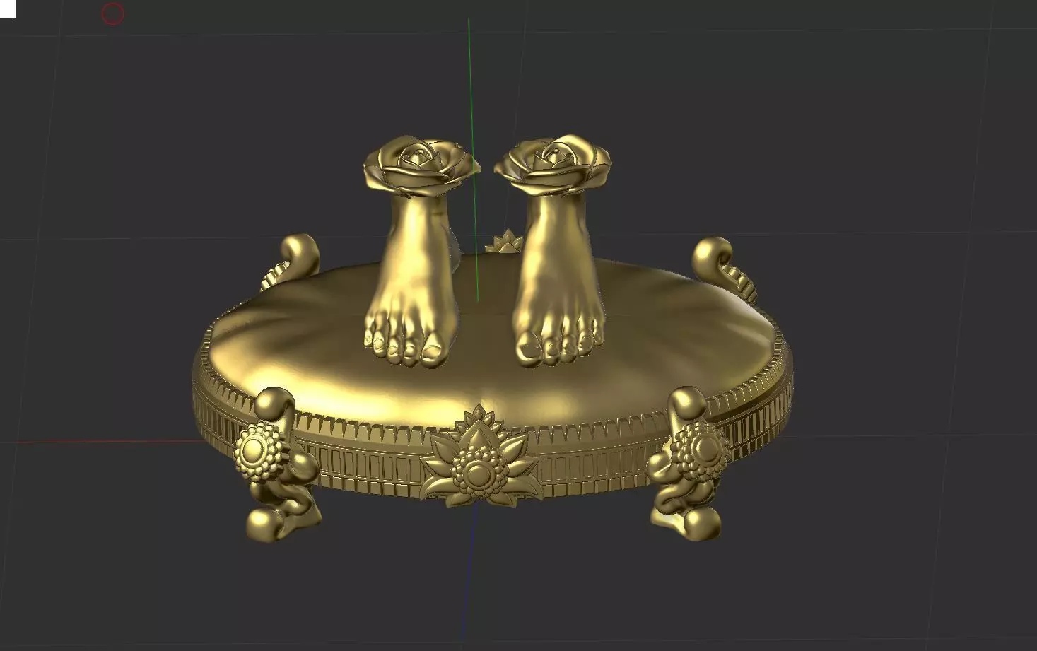 Laxmi charan paduka 3D print model_0