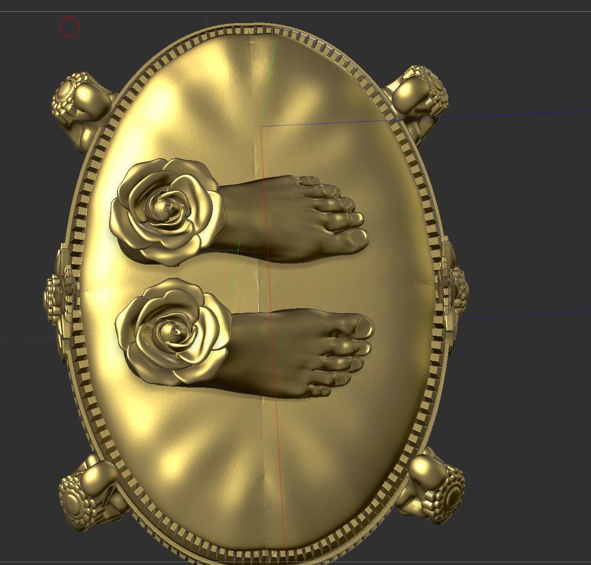 Laxmi charan paduka 3D print model_1