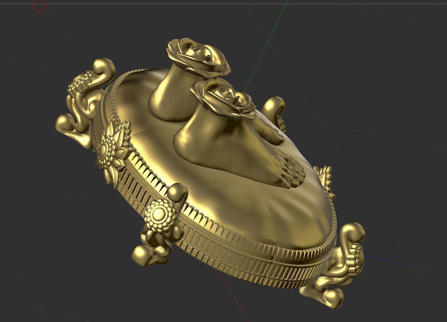 Laxmi charan paduka 3D print model_9