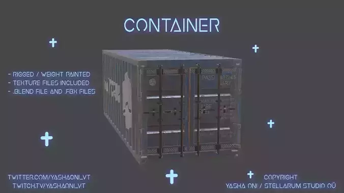 Container Low-poly 3D model
