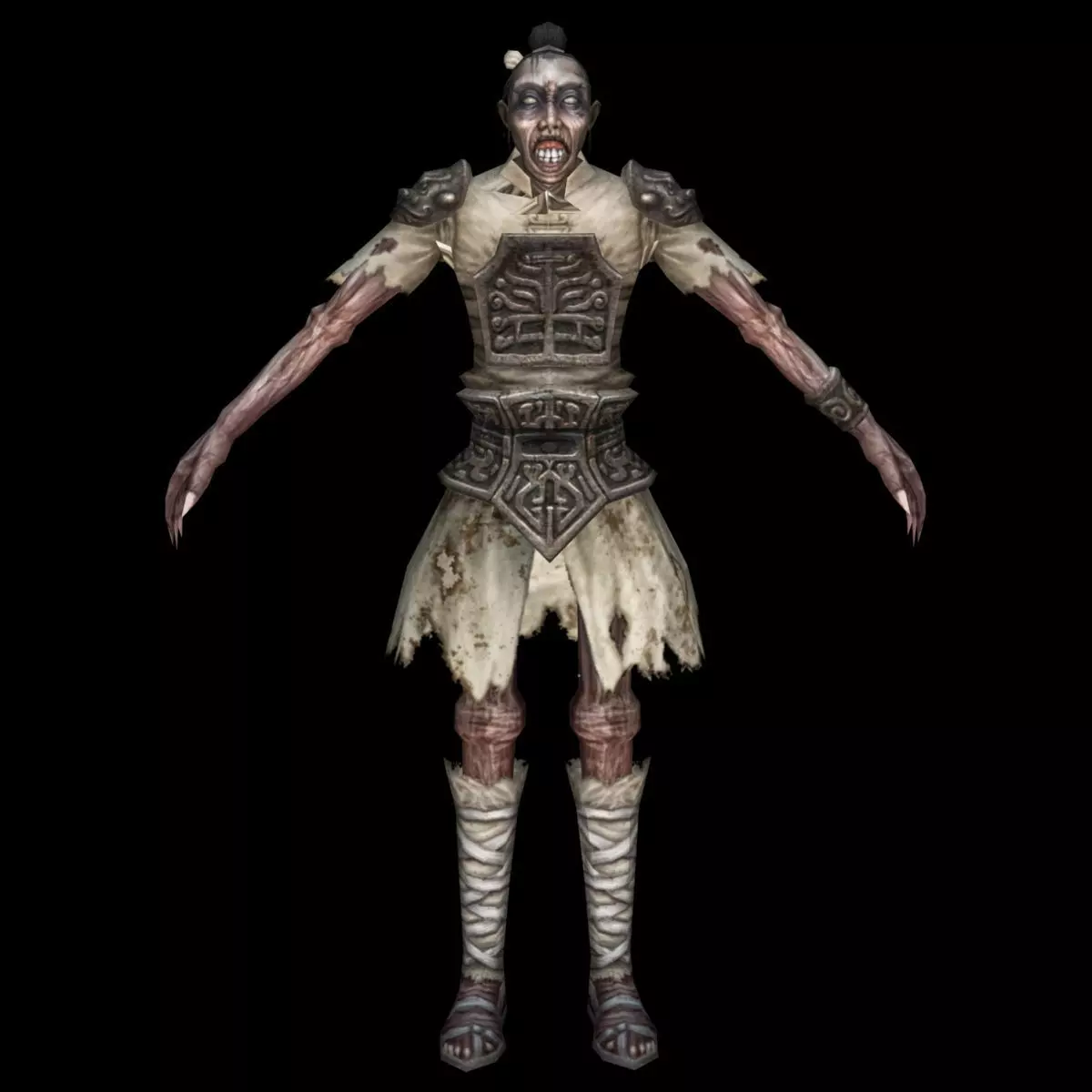 fantasy zombie monster character Low-poly 3D model