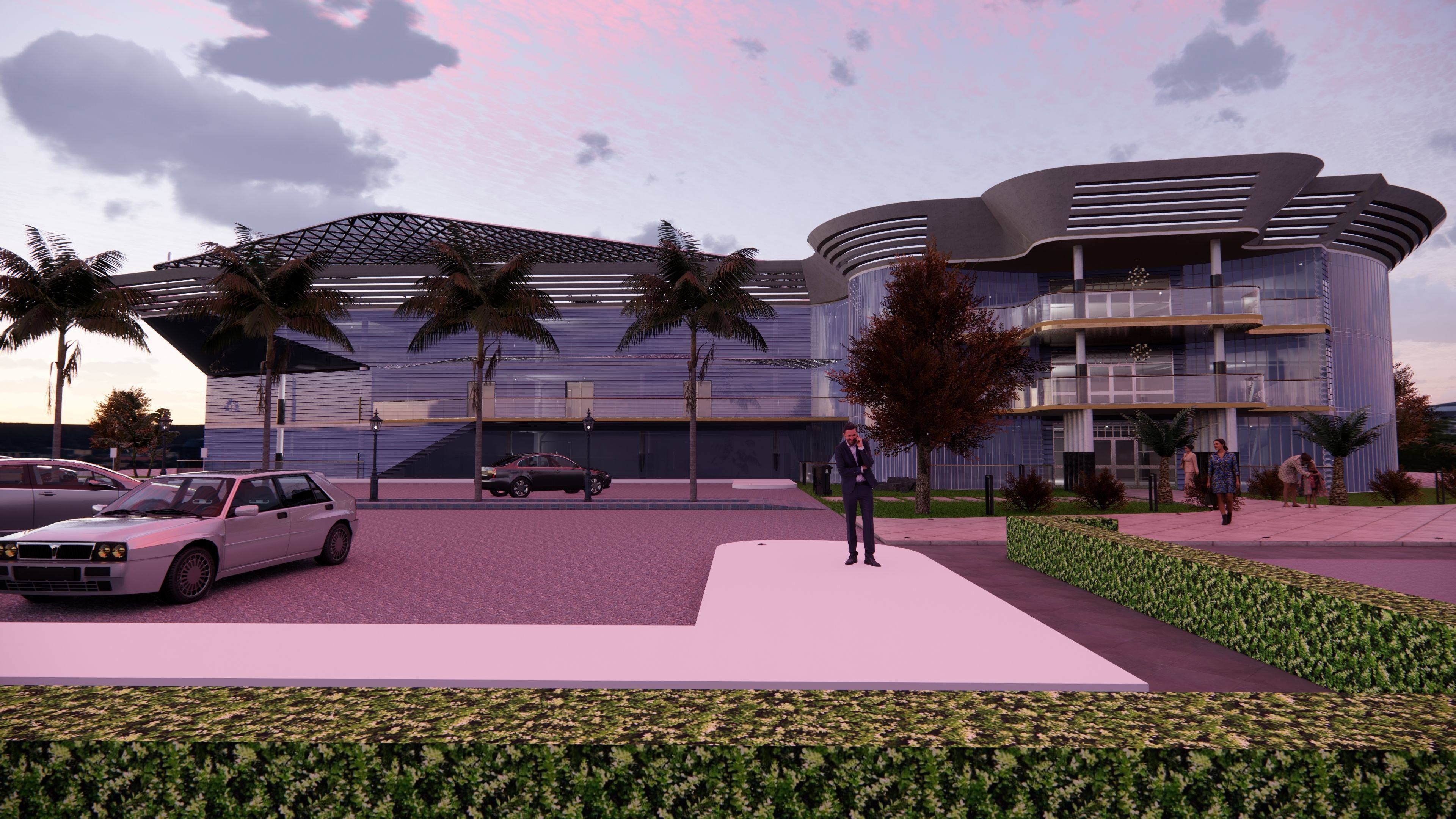Shopping Mall - Interior and Exterior 3D model 3D model_3