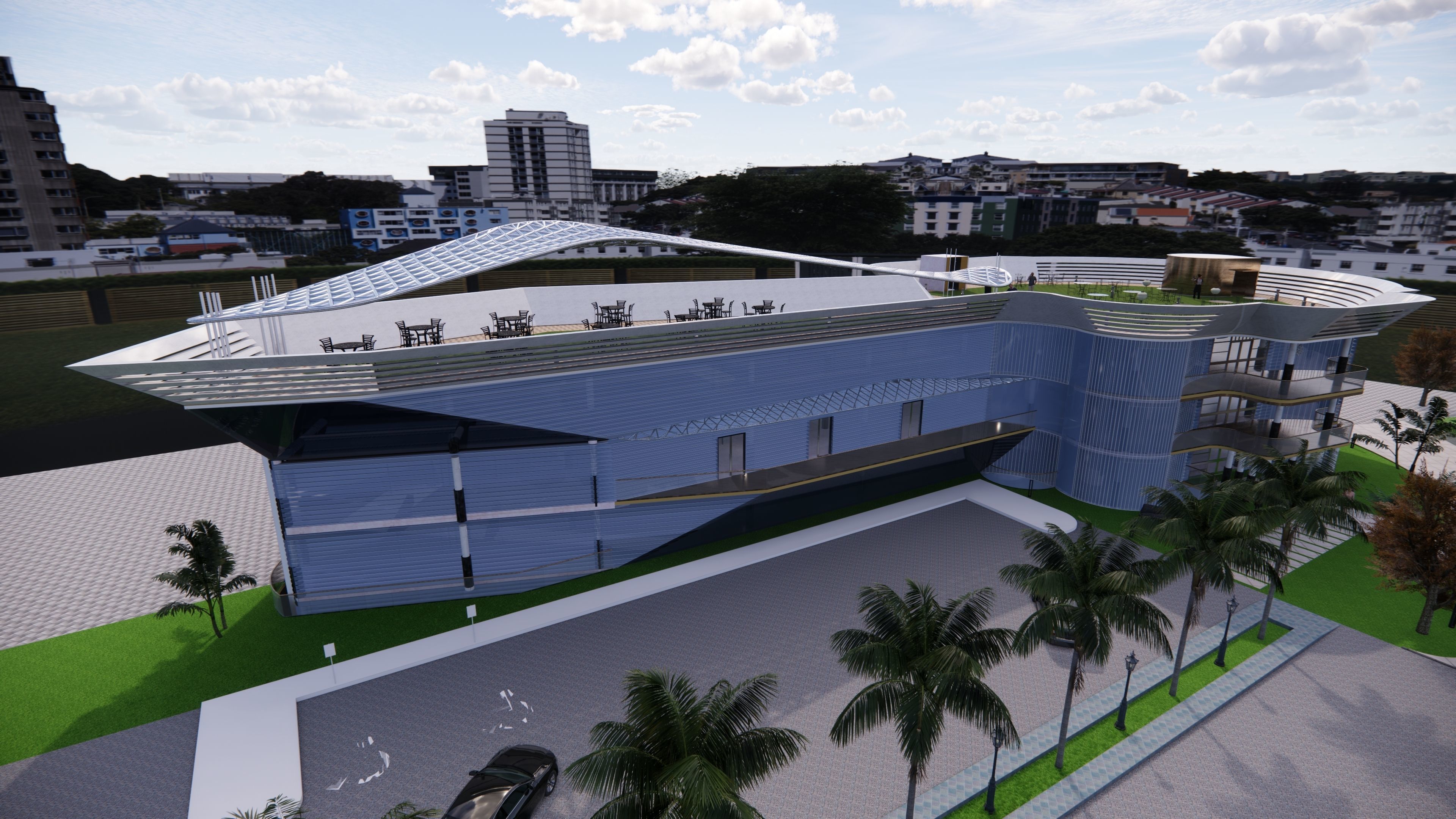Shopping Mall - Interior and Exterior 3D model 3D model_4