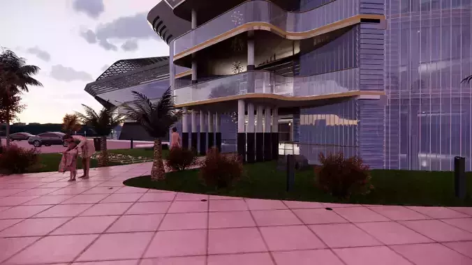 Shopping Mall - Interior and Exterior 3D model 3D model