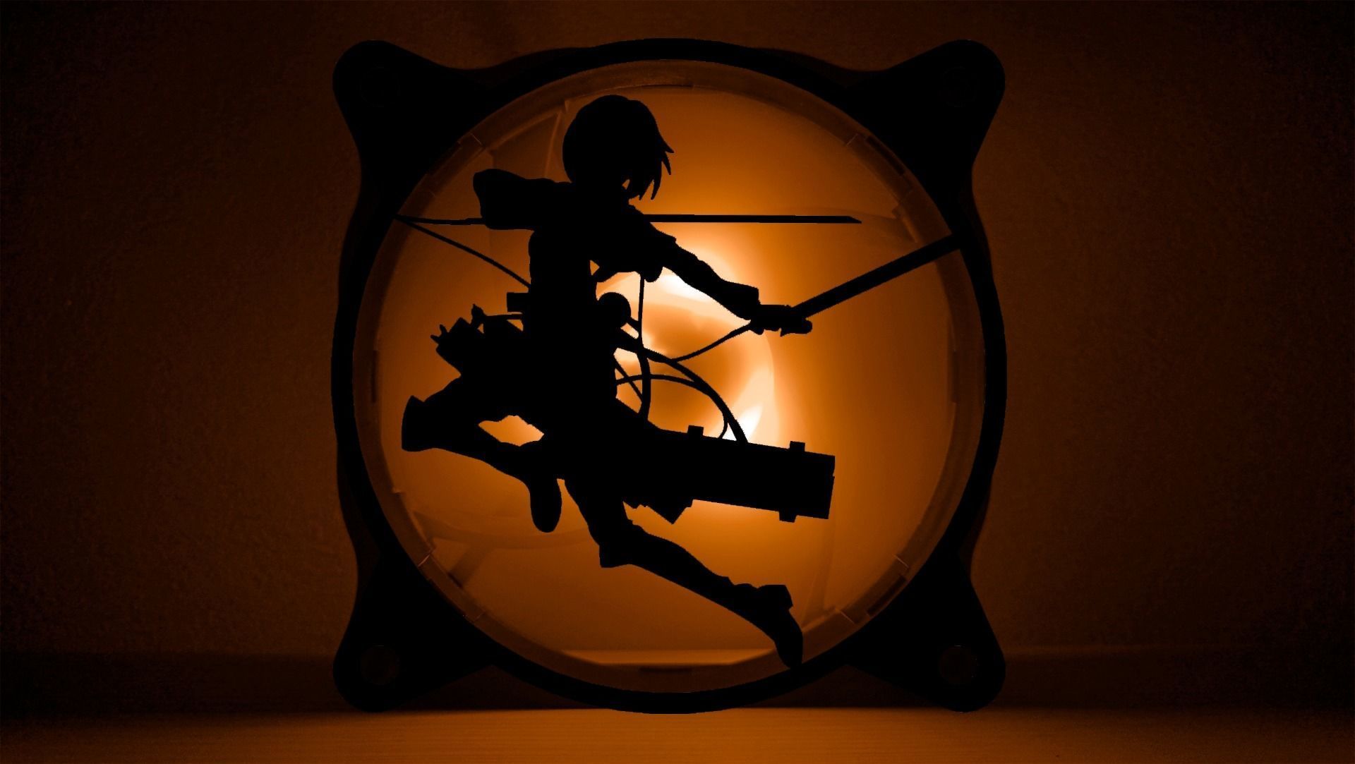 Attack on Titan Mikasa Ackerman PC fan grill cover 3D model 3D