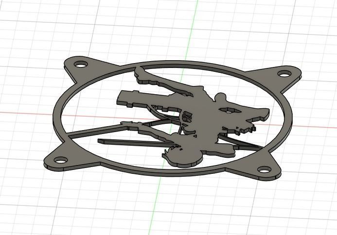 Attack on Titan Mikasa Ackerman PC fan grill cover  3D print model_21