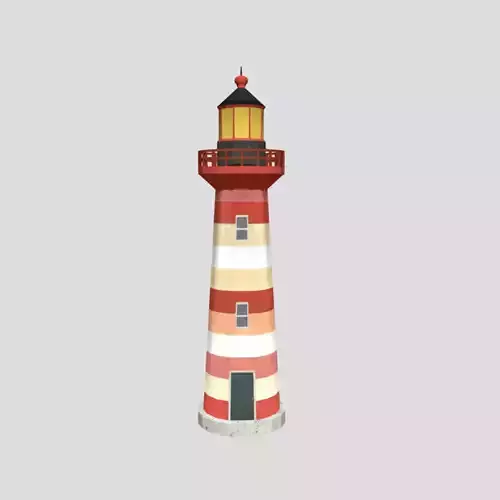 Lighthouse - Low-poly PBR Model Low-poly 3D model