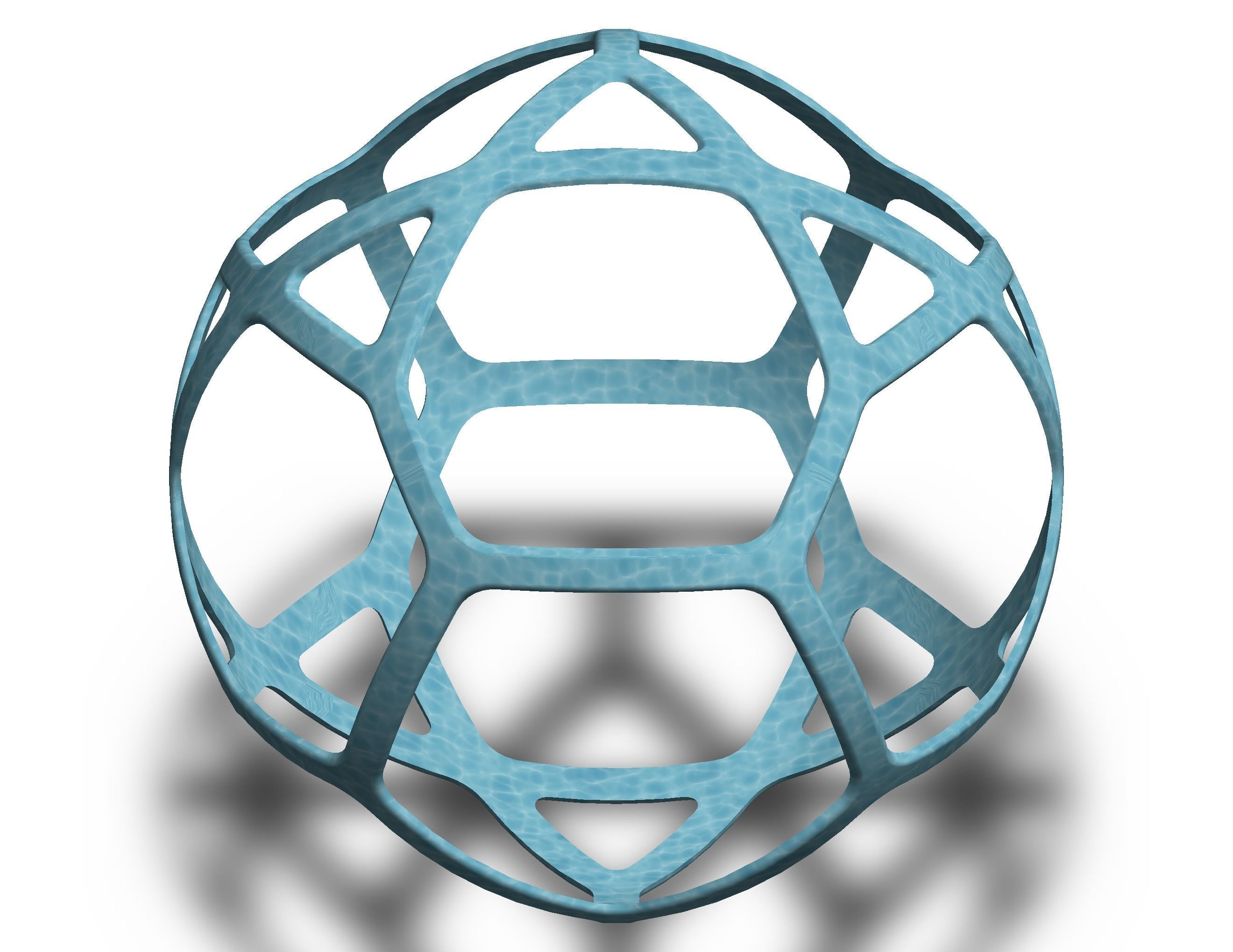 Wireframe Shape Geometric Simple Ball 3D print model_21