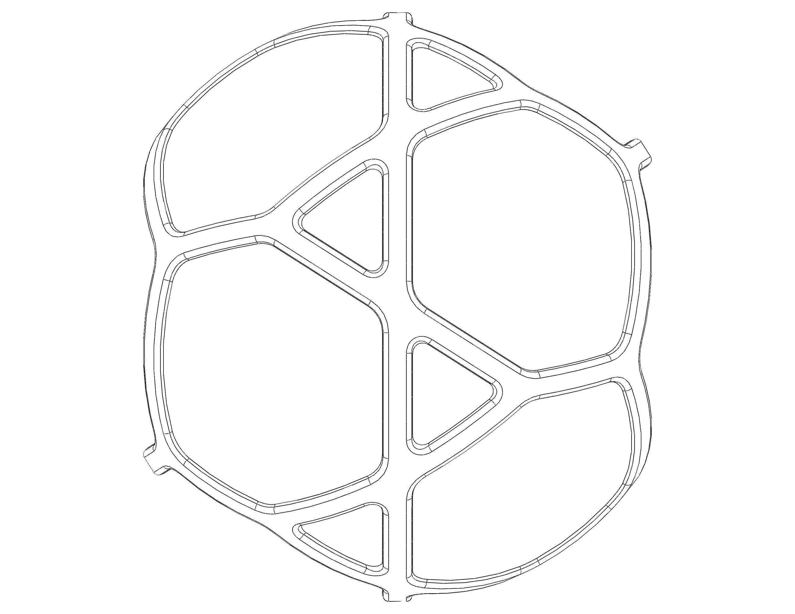 Wireframe Shape Geometric Simple Ball 3D print model_30