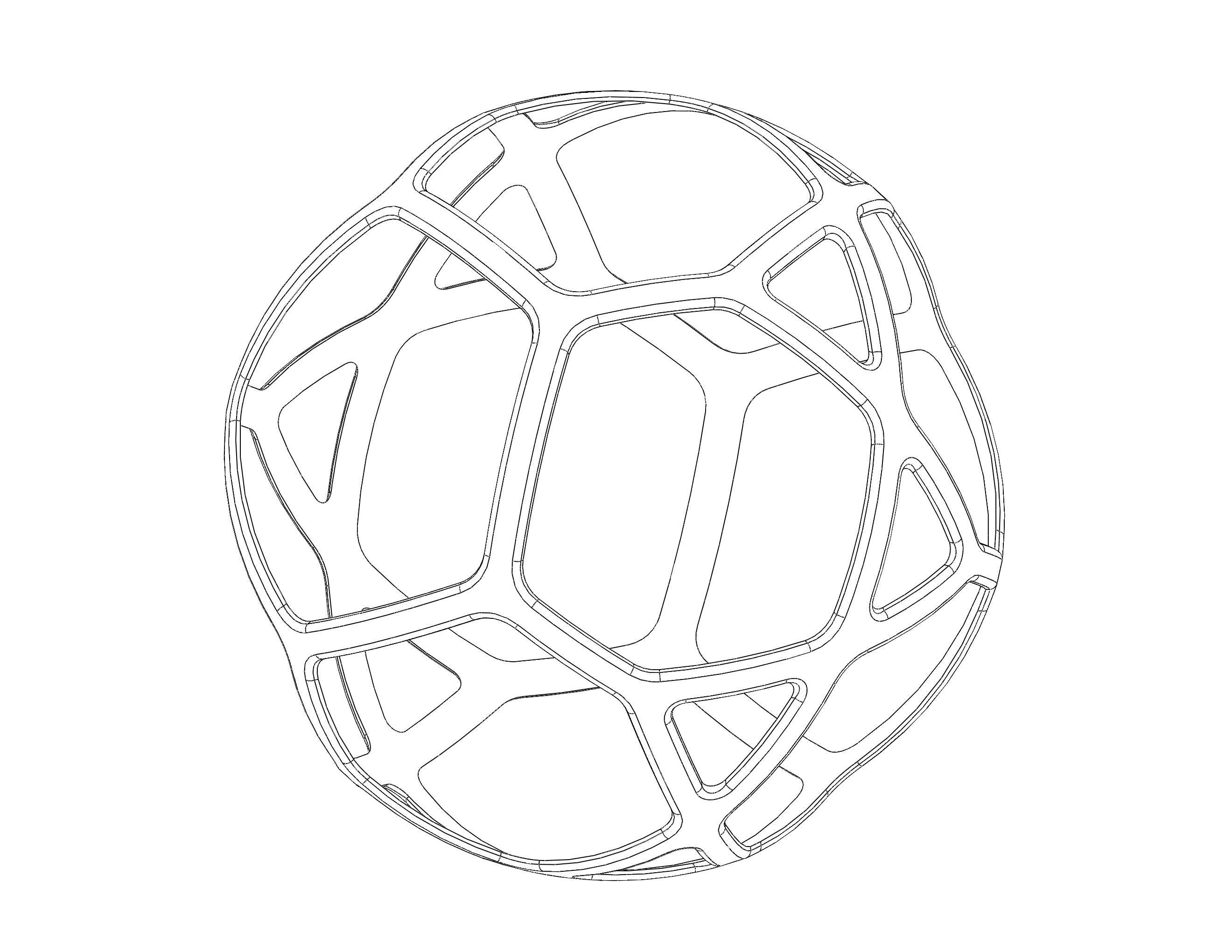 Wireframe Shape Geometric Simple Ball 3D print model_34